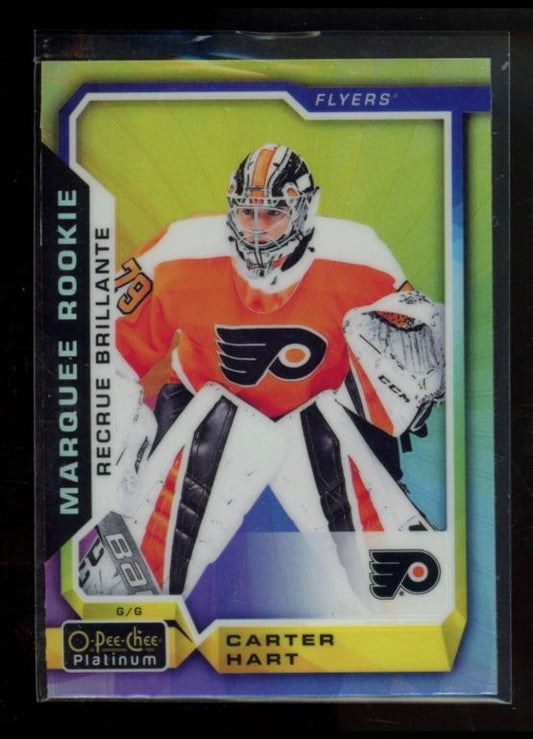 2019 O-PEE-CHEE PLATINUM #199 CARTER HART RAINBOW COLOR WHEEL ROOKIE RC
