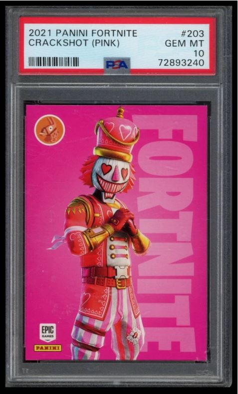2021 PANINI FORTNITE SERIES 3 #203 CRACKSHOT PINK LEGENDARY PSA 10