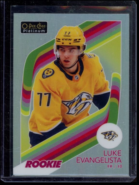 2023 O-PEE-CHEE PLATINUM #R-68 LUKE EVANGELISTA RETRO RAINBOW RC ROOKIE