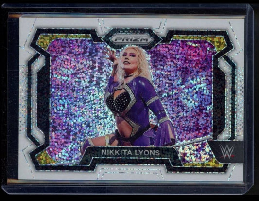 2024 PANINI PRIZM WWE #45 NIKKITA LYONS WHITE SPARKLE PRIZM