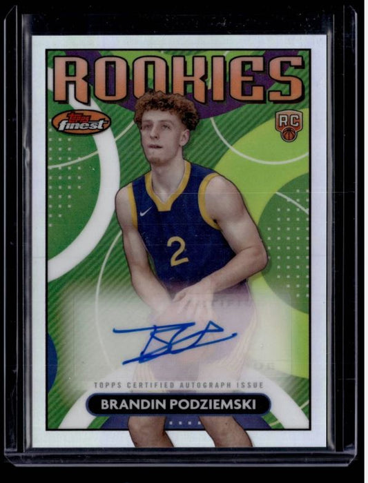 2023 TOPPS FINEST #RFA-BP BRANDIN PODZIEMSKI ROOKIE AUTO REFRACTOR RC ROOKIE