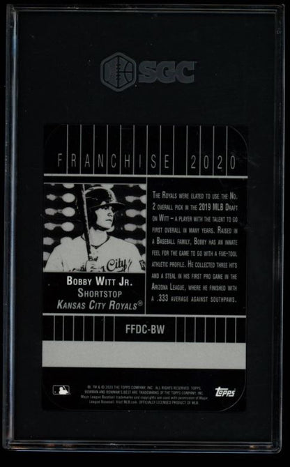 2020 BOWMAN'S BEST #FFDC-BW BOBBY WITT JR. FRANCHISE DIE CUTS SGC 9