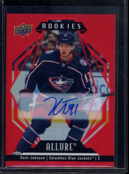 2022 UPPER DECK ALLURE #144 KENT JOHNSON AUTO RED RAINBOW RC ROOKIE