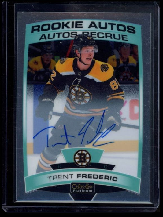 2019 O-PEE-CHEE PLATINUM #R-TF TRENT FREDERIC ROOKIE AUTO RC